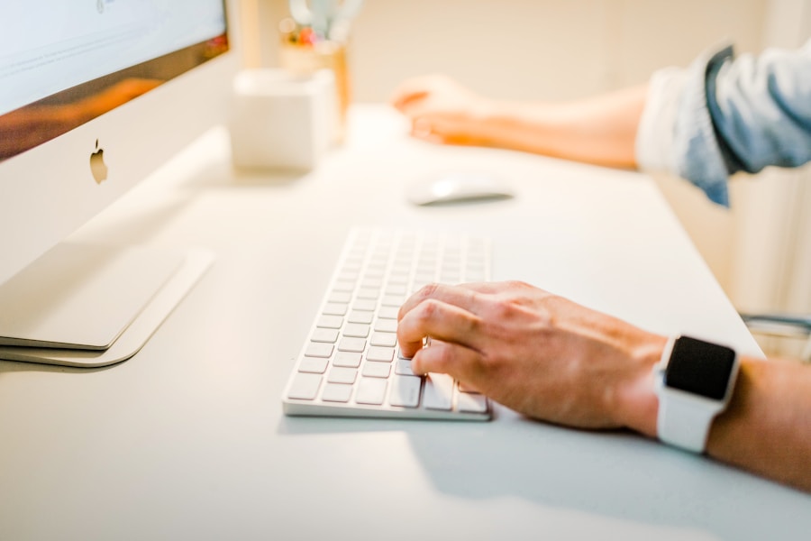 Online shop dashboard open on laptop for product management